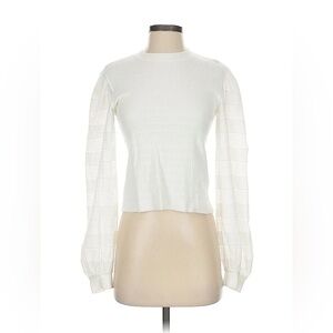 Club Monaco Long Sleeve White Blouse